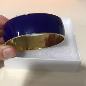 Blue and gold JCrew bangle bracelet